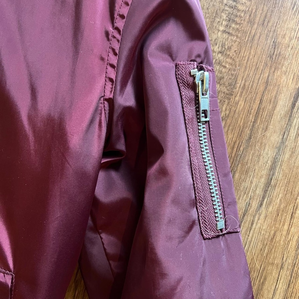 Burgundy Bomber Jacket - Picture 5 of 5